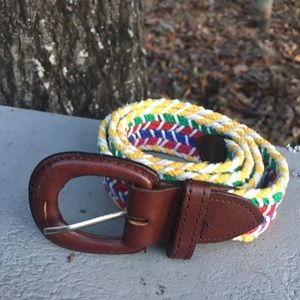 Amiee Lynn Leather Woven Ethnic Belt XS/S EXC